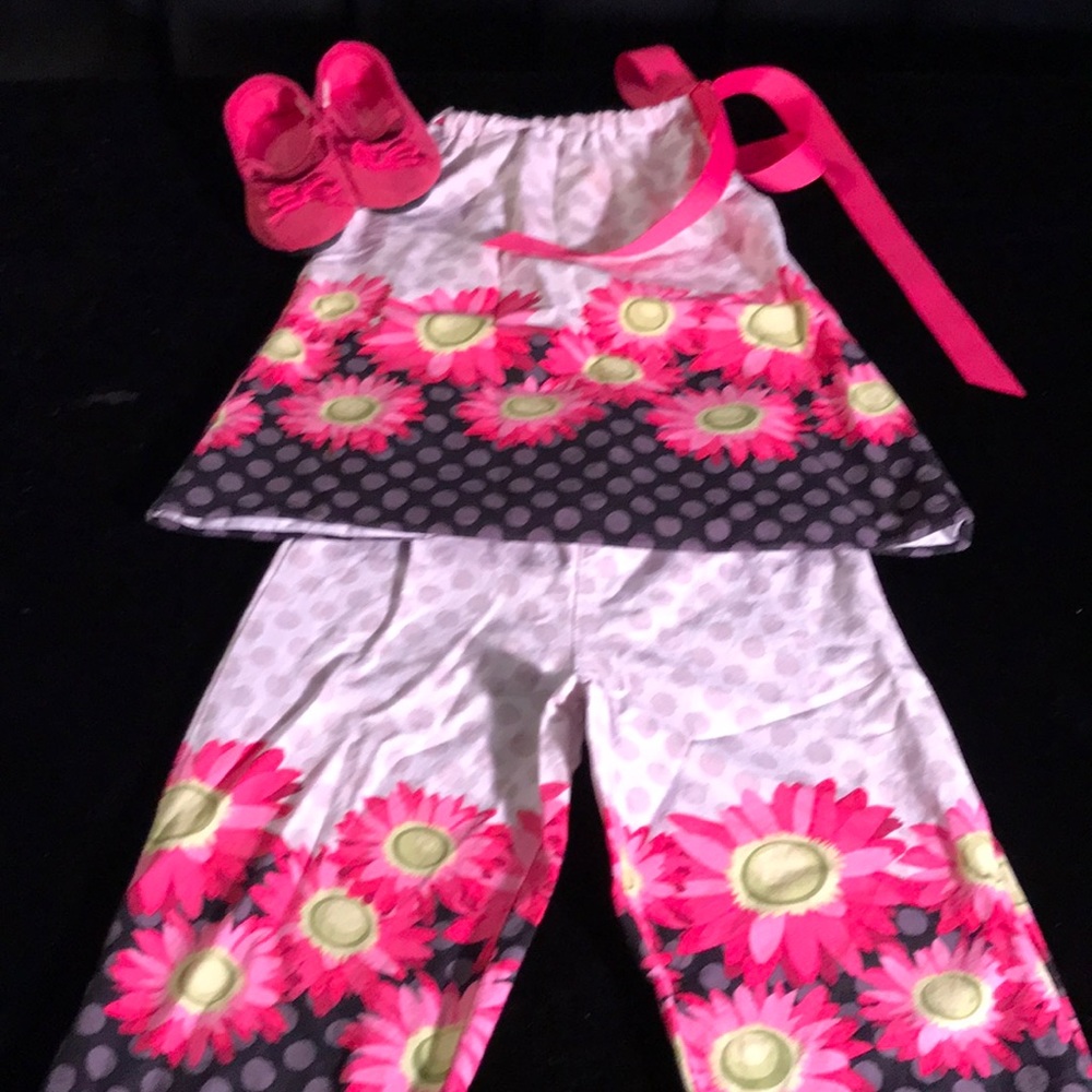 Two piece matching pants set